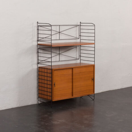 24104 Italian free standing one bay mahogany wall unit-3 24104 Italian free standing one bay mahogany wall unit-3