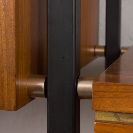 24105 Italian free standing four bay teak wall unit-13 24105 Italian free standing four bay teak wall unit-13