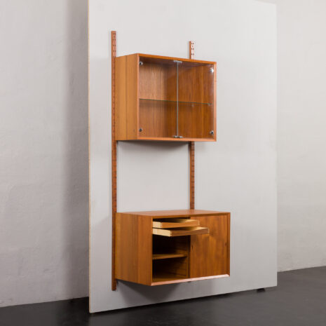 24142 Poul Cadovius one bay teak wall unit-4 24142 Poul Cadovius one bay teak wall unit-4