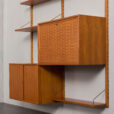 24190 Poul Cadovius two bay teak wall unit-12