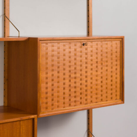 24190 Poul Cadovius two bay teak wall unit-13 24190 Poul Cadovius two bay teak wall unit-13