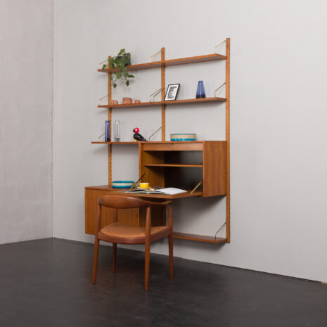 24190 Poul Cadovius two bay teak wall unit-2 24190 Poul Cadovius two bay teak wall unit-2