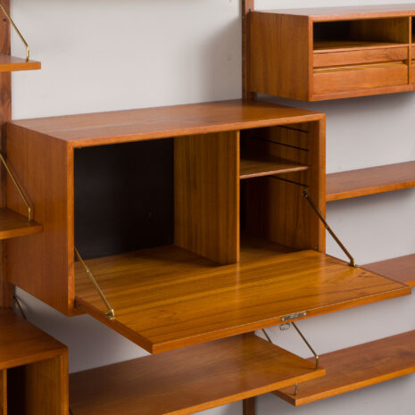24193 Poul Cadovius three bay teak wall unit-10 24193 Poul Cadovius three bay teak wall unit-10