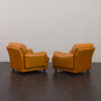 24228 Italian Brusneli pair of leather armchairs, 1970s-8