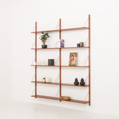 23382 Set of 10 Danish teak vintage shelves, mid century bookcase in Poul Cadovius style, 1960s-2 23382 Set of 10 Danish teak vintage shelves, mid century bookcase in Poul Cadovius style, 1960s-2