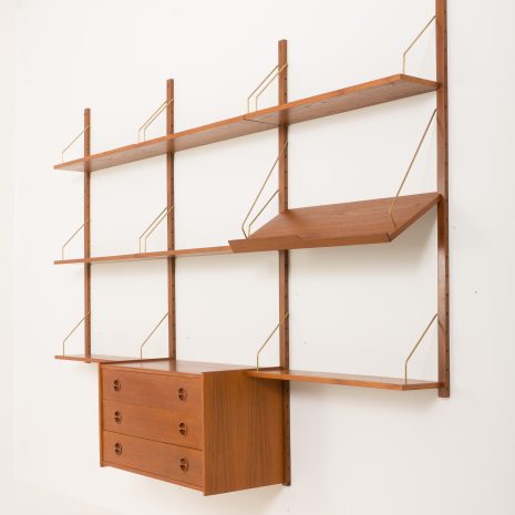 24010 Preben Sorensen three bay teak wall unit-13 24010 Preben Sorensen three bay teak wall unit-13