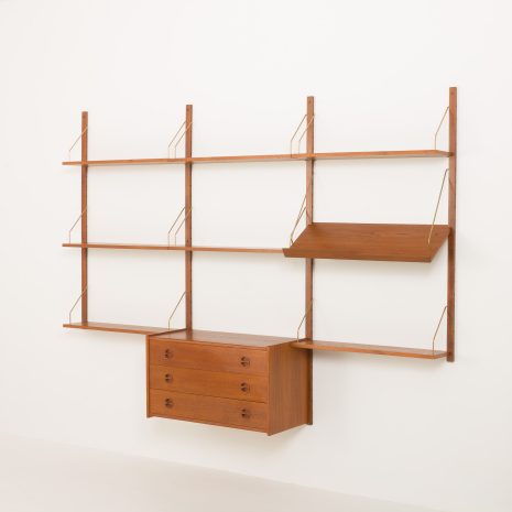 24010 Preben Sorensen three bay teak wall unit-3 24010 Preben Sorensen three bay teak wall unit-3