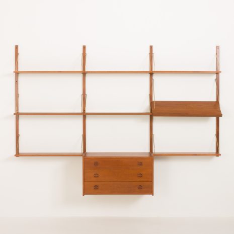 24010 Preben Sorensen three bay teak wall unit-5 24010 Preben Sorensen three bay teak wall unit-5