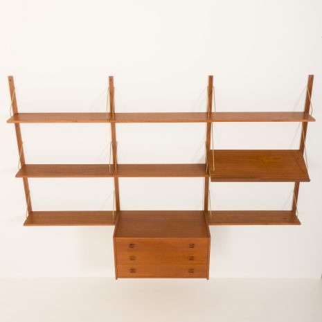 24010 Preben Sorensen three bay teak wall unit-6 24010 Preben Sorensen three bay teak wall unit-6