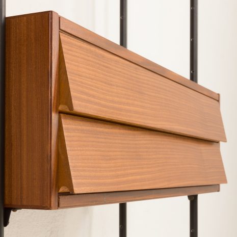 24103 Italian free standing two bay teak wall unit-13 24103 Italian free standing two bay teak wall unit-13