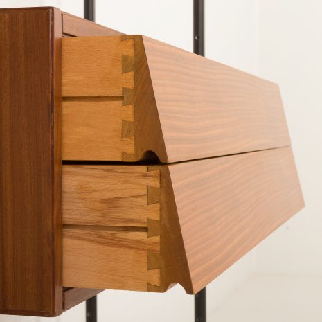 24103 Italian free standing two bay teak wall unit-14 24103 Italian free standing two bay teak wall unit-14