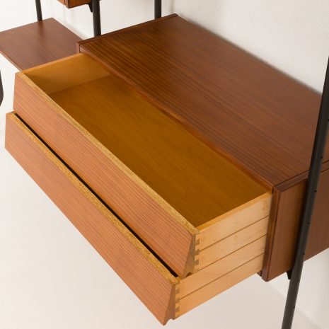 24103 Italian free standing two bay teak wall unit-16 24103 Italian free standing two bay teak wall unit-16