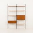 24103 Italian free standing two bay teak wall unit-19