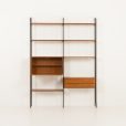 24103 Italian free standing two bay teak wall unit-6