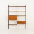 24103 Italian free standing two bay teak wall unit-7
