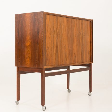 24150 Danish mid century rosewood bar cabinet with tambour door, 1960s-13 24150 Danish mid century rosewood bar cabinet with tambour door, 1960s-13