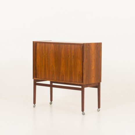 24150 Danish mid century rosewood bar cabinet with tambour door, 1960s-3 24150 Danish mid century rosewood bar cabinet with tambour door, 1960s-3