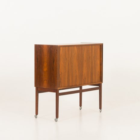 24150 Danish mid century rosewood bar cabinet with tambour door, 1960s-6 24150 Danish mid century rosewood bar cabinet with tambour door, 1960s-6
