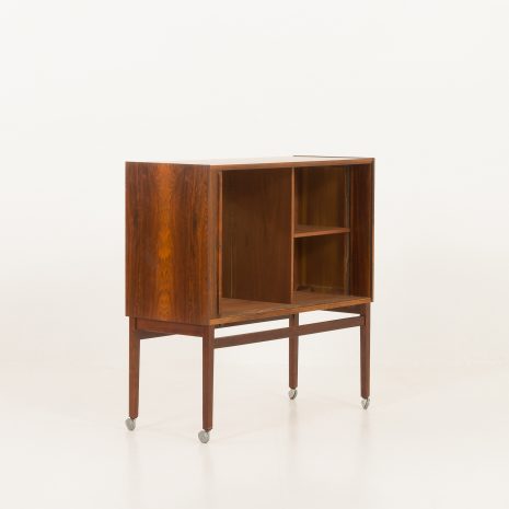 24150 Danish mid century rosewood bar cabinet with tambour door, 1960s-7 24150 Danish mid century rosewood bar cabinet with tambour door, 1960s-7