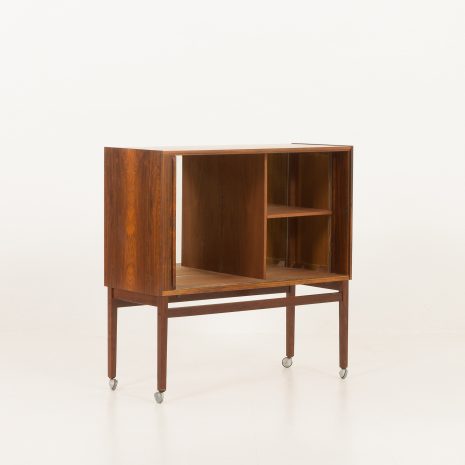 24150 Danish mid century rosewood bar cabinet with tambour door, 1960s-8 24150 Danish mid century rosewood bar cabinet with tambour door, 1960s-8