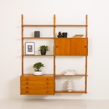 24192 Preben Sorensen two bay teak wall unit -1 24192 Preben Sorensen two bay teak wall unit -1