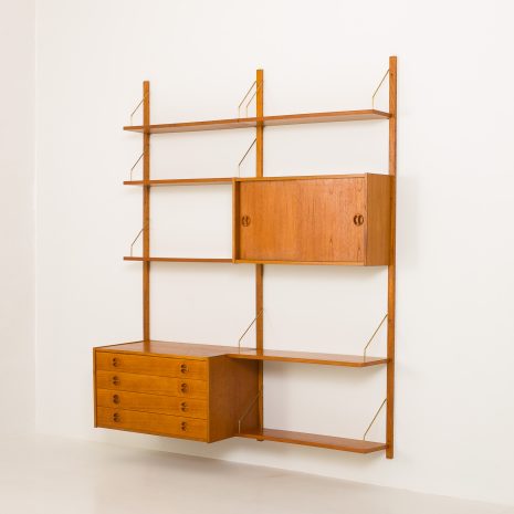 24192 Preben Sorensen two bay teak wall unit -3 24192 Preben Sorensen two bay teak wall unit -3