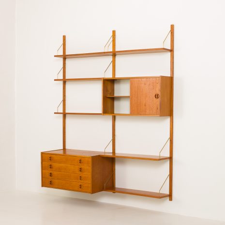 24192 Preben Sorensen two bay teak wall unit -5 24192 Preben Sorensen two bay teak wall unit -5