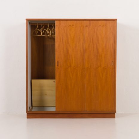 24197 Danish Mid century teak wardrobe with sliding doors, 1970s-10 24197 Danish Mid century teak wardrobe with sliding doors, 1970s-10