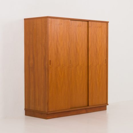 24197 Danish Mid century teak wardrobe with sliding doors, 1970s-3 24197 Danish Mid century teak wardrobe with sliding doors, 1970s-3