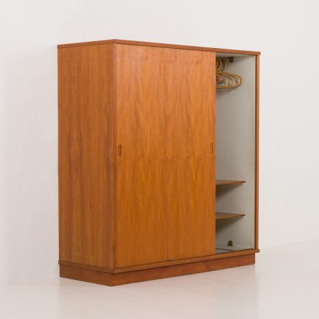 24197 Danish Mid century teak wardrobe with sliding doors, 1970s-6 24197 Danish Mid century teak wardrobe with sliding doors, 1970s-6