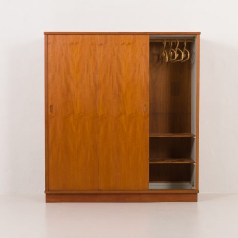 24197 Danish Mid century teak wardrobe with sliding doors, 1970s-7 24197 Danish Mid century teak wardrobe with sliding doors, 1970s-7