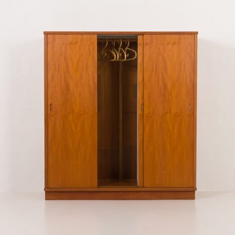 24197 Danish Mid century teak wardrobe with sliding doors, 1970s-8 24197 Danish Mid century teak wardrobe with sliding doors, 1970s-8