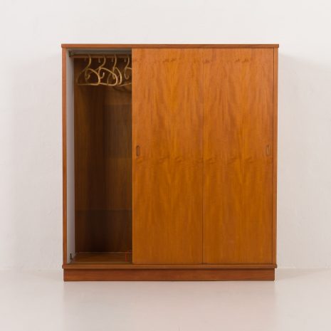 24197 Danish Mid century teak wardrobe with sliding doors, 1970s-9 24197 Danish Mid century teak wardrobe with sliding doors, 1970s-9