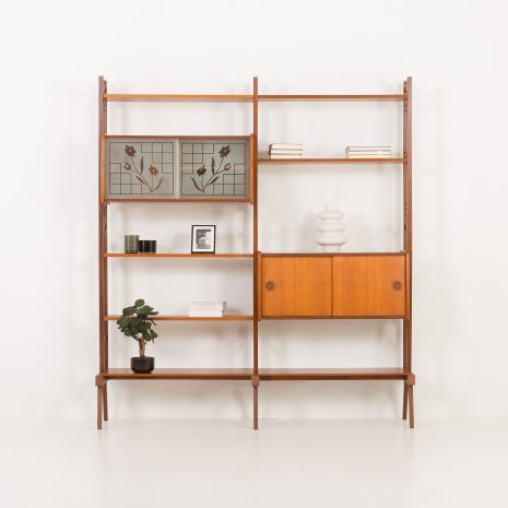 24226 Meuble mural norvégien indépendant à deux compartiments en teck-1 24226 Meuble mural norvégien indépendant à deux compartiments en teck-1