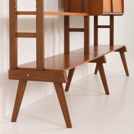 24226 Norwegian free standing two bay teak wall unit-13 24226 Norwegian free standing two bay teak wall unit-13