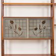 24226 Norwegian free standing two bay teak wall unit-15