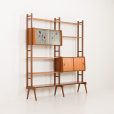 24226 Norwegian free standing two bay teak wall unit-3