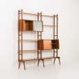24226 Norwegian free standing two bay teak wall unit-4