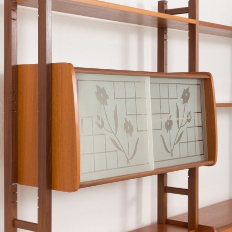 24226 Norwegian free standing two bay teak wall unit-9 24226 Norwegian free standing two bay teak wall unit-9