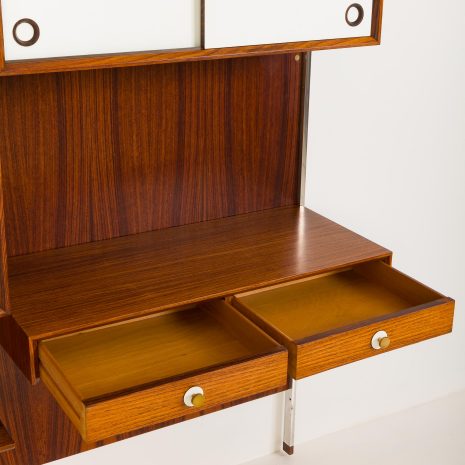 24243 Italian two bay rosewood wall unit-23 24243 Italian two bay rosewood wall unit-23