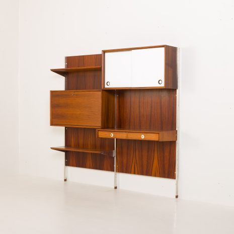 24243 Italian two bay rosewood wall unit-3 24243 Italian two bay rosewood wall unit-3