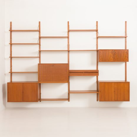 24250 Poul Cadovius four bay teak wall unit-10 24250 Poul Cadovius four bay teak wall unit-10