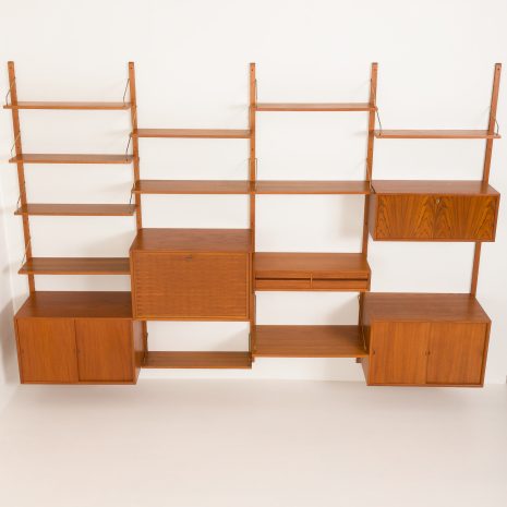 24250 Poul Cadovius four bay teak wall unit-11 24250 Poul Cadovius four bay teak wall unit-11
