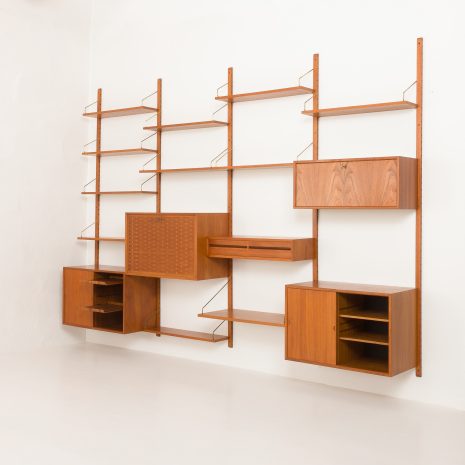 24250 Poul Cadovius four bay teak wall unit-7 24250 Poul Cadovius four bay teak wall unit-7