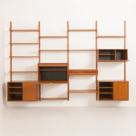 24250 Poul Cadovius four bay teak wall unit-9 24250 Poul Cadovius four bay teak wall unit-9