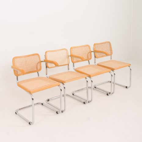 24284 Set of four Italian vitnage Cesca chairs by Marcel Breuer, 1970s-13 24284 Set of four Italian vitnage Cesca chairs by Marcel Breuer, 1970s-13