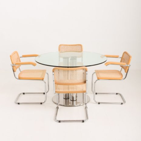 24284 Set of four Italian vitnage Cesca chairs by Marcel Breuer, 1970s-2 24284 Set of four Italian vitnage Cesca chairs by Marcel Breuer, 1970s-2