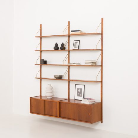 24286 Preben Sorensen two bay teak wall unit-2 24286 Preben Sorensen two bay teak wall unit-2