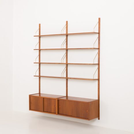 24286 Preben Sorensen two bay teak wall unit-3 24286 Preben Sorensen two bay teak wall unit-3