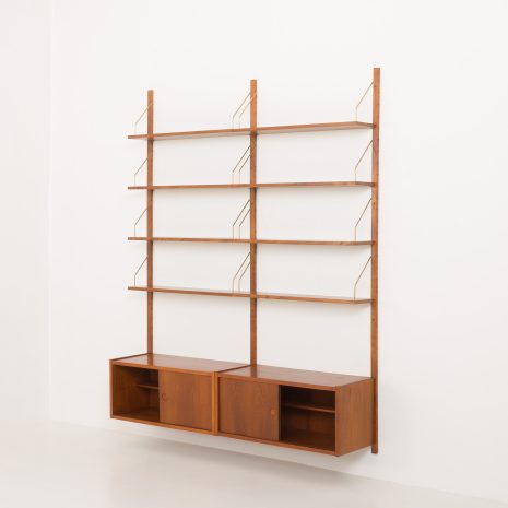 24286 Preben Sorensen two bay teak wall unit-5 24286 Preben Sorensen two bay teak wall unit-5
